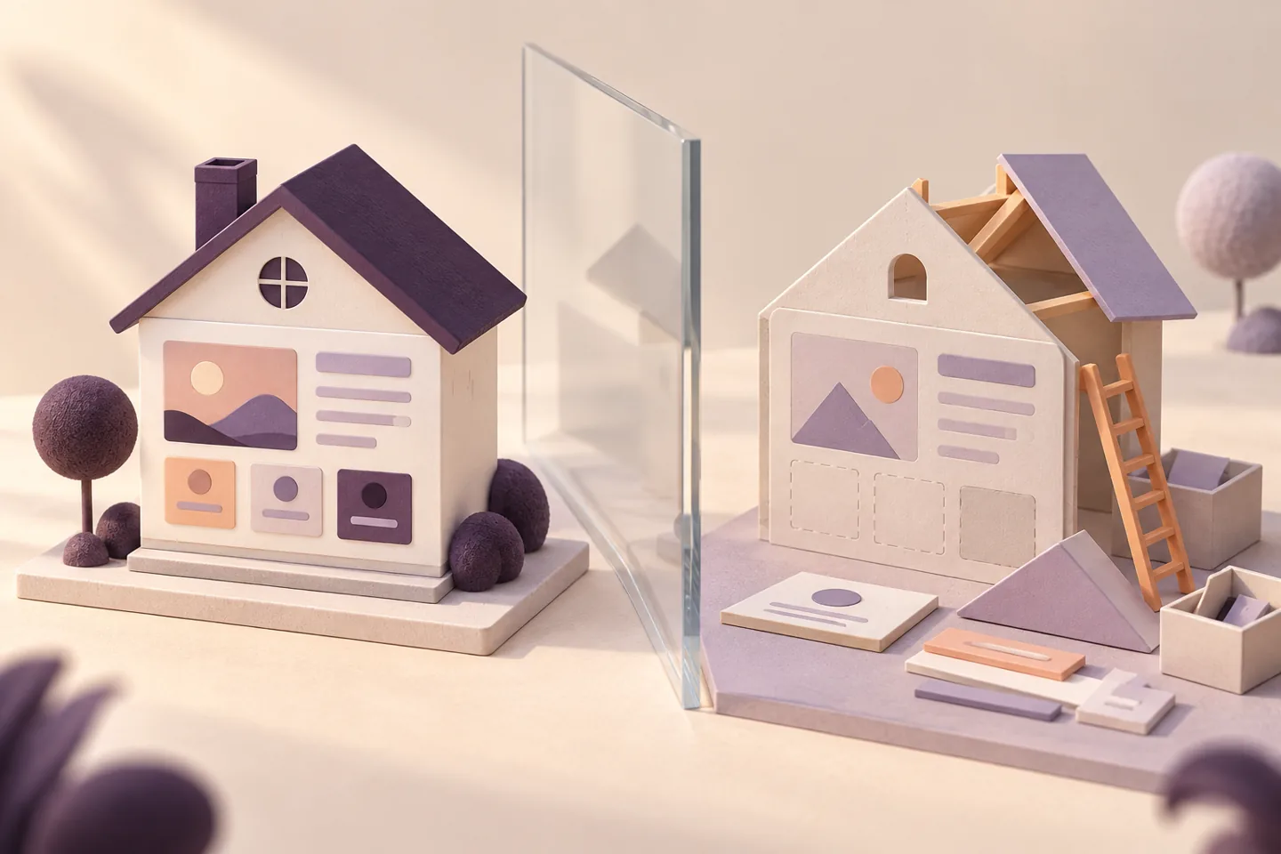 KI-generierte Symbolillustration zum Thema: Staging: Deine Website ausprobieren, bevor Besucher es tun